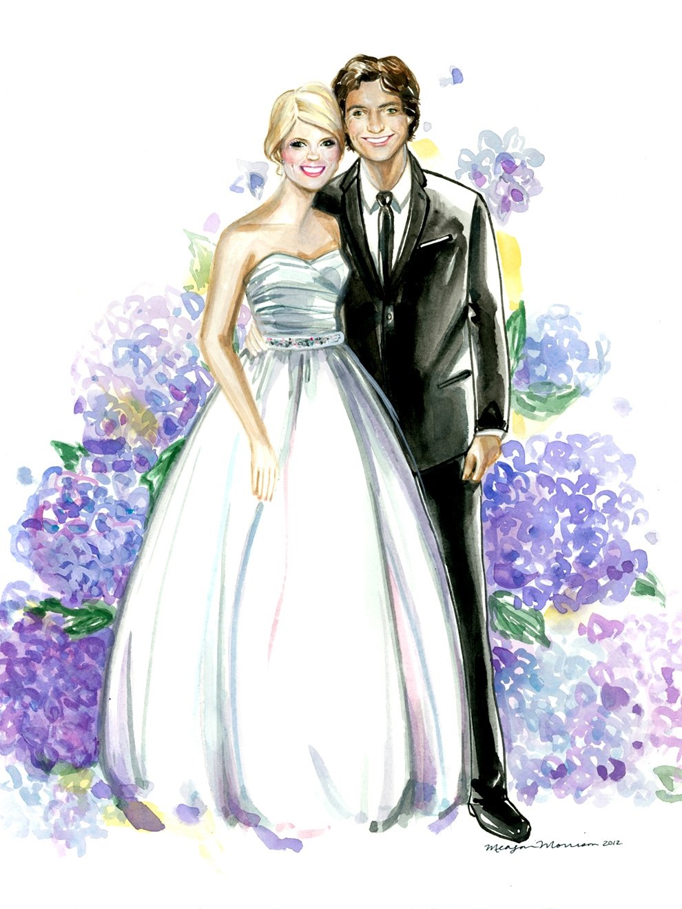 Жених и невеста рисунок