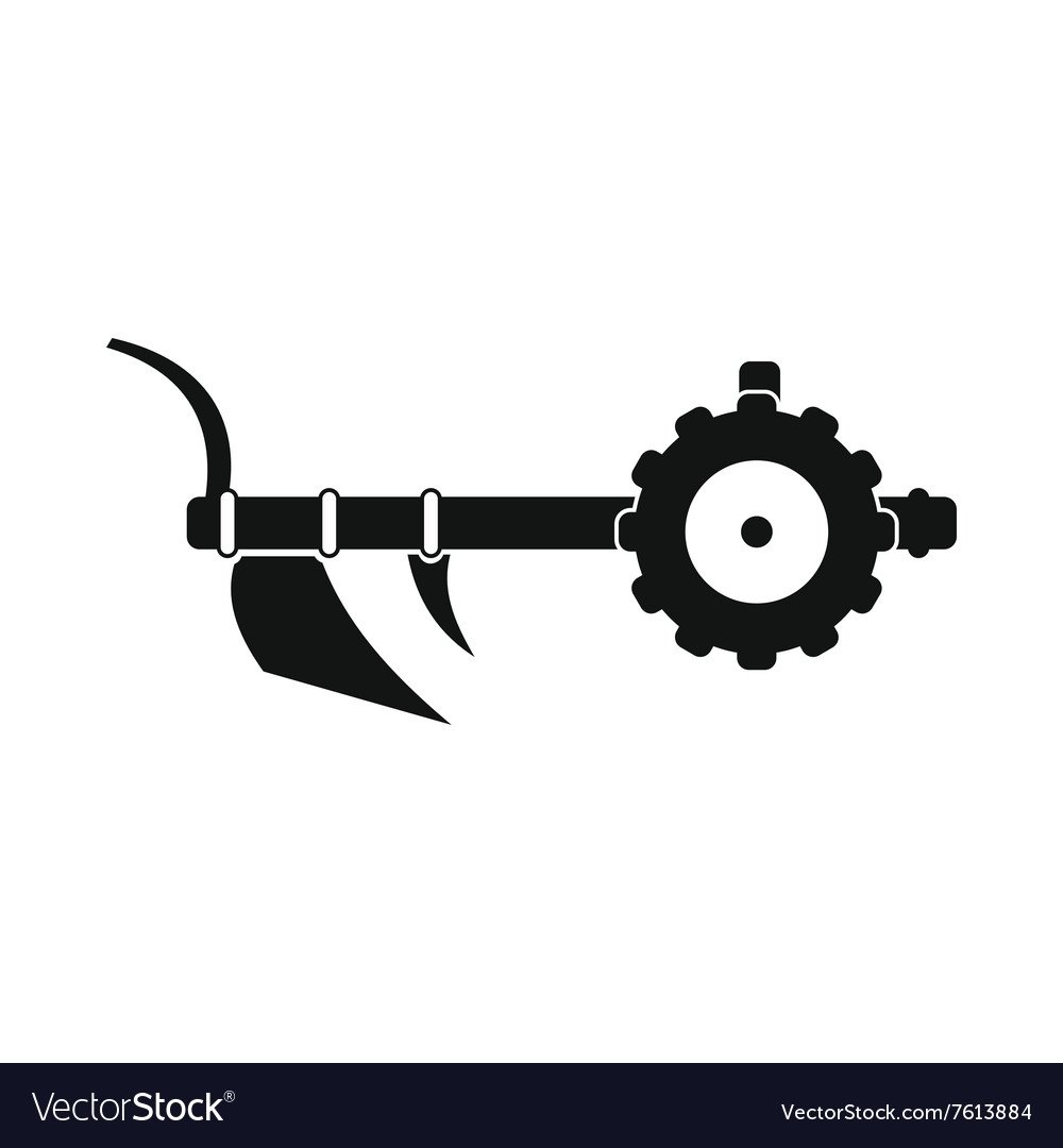 Трактор с плугом вектор