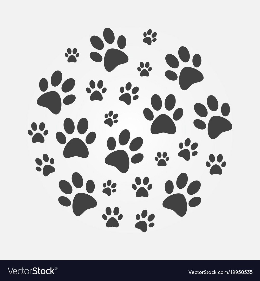 След от кошачьей лапки вектор