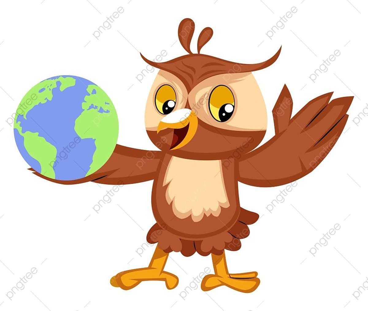 Сова на глобусе