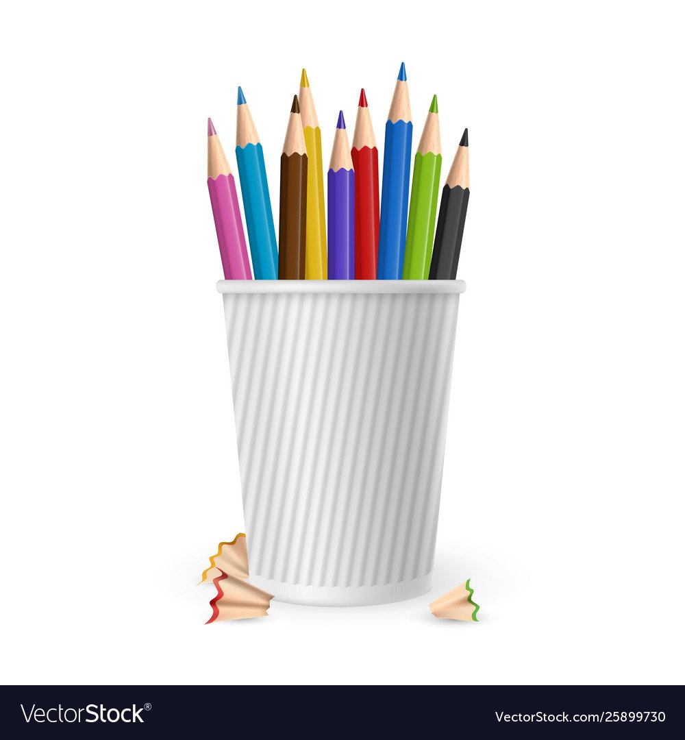 Vector realistic Box Pencils isolated