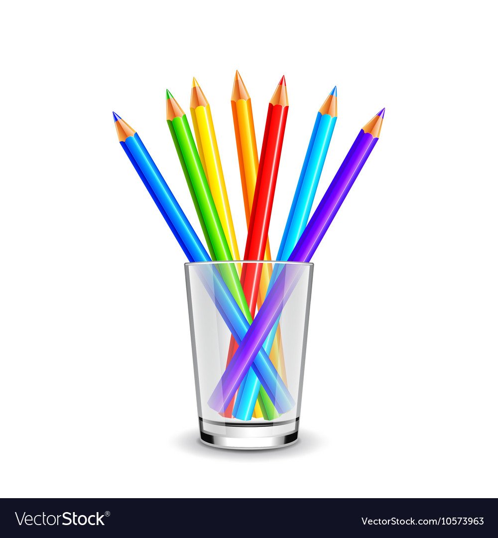 Цветные карандаши в стакане