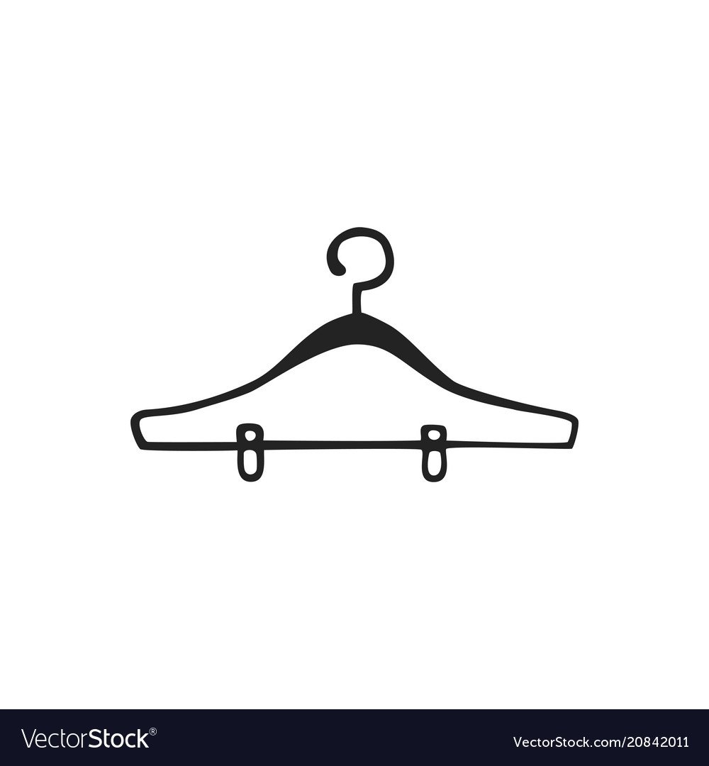 Винтажная вешалка вектор