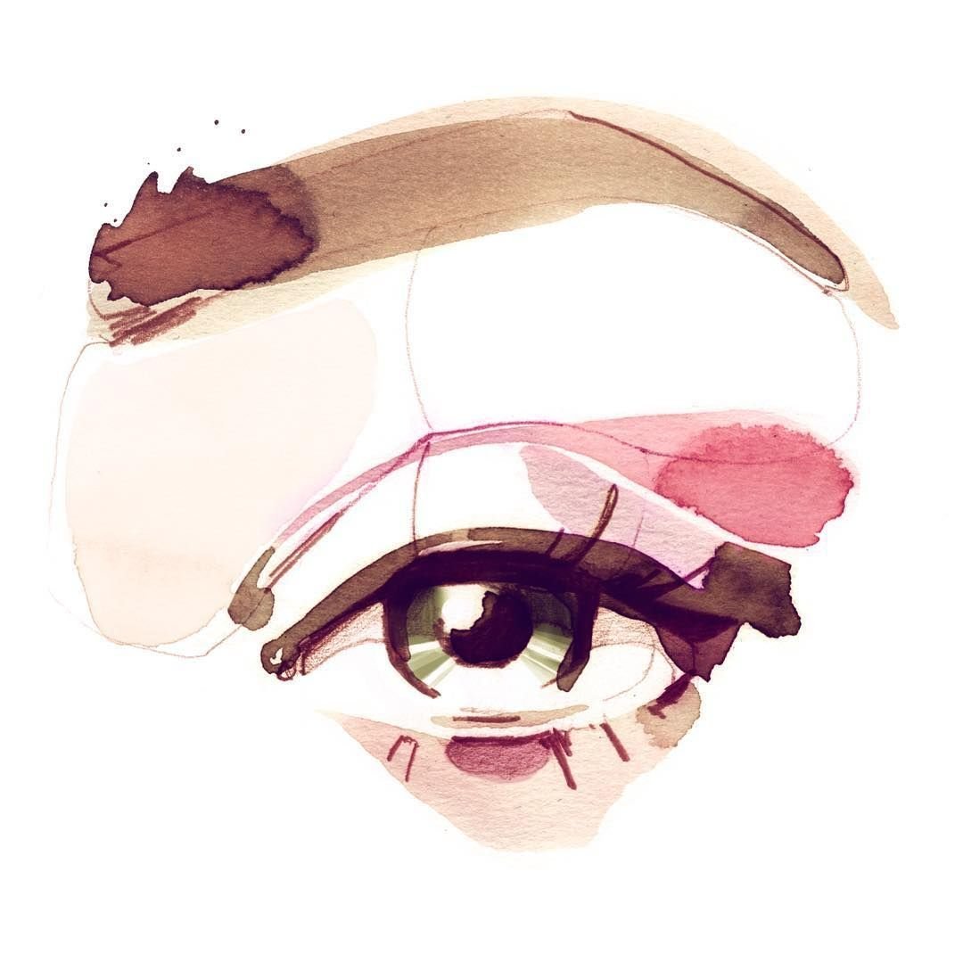 Ресницы акварель