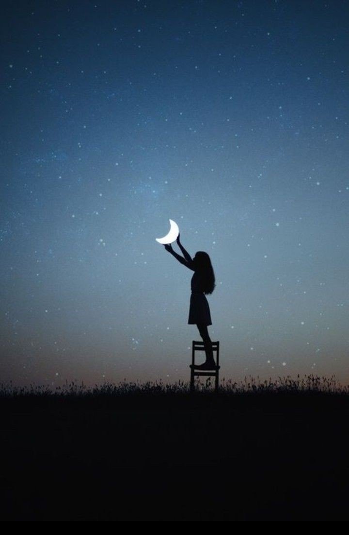 Девочка и звездное небо