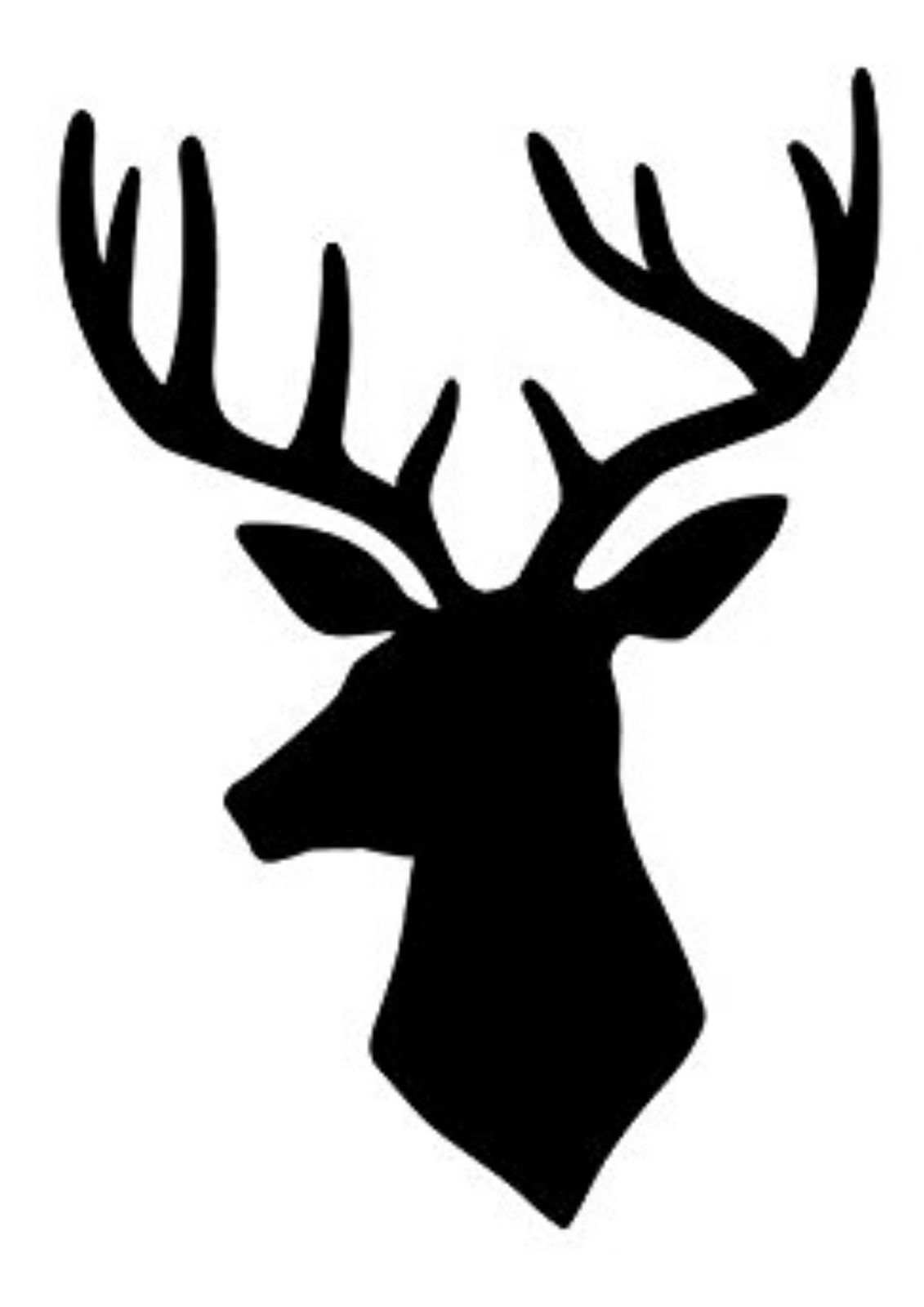 Силуэт головы оленя