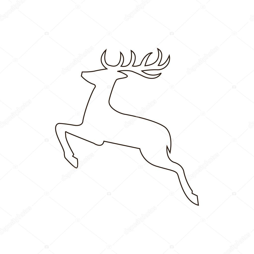 Тень головы оленя