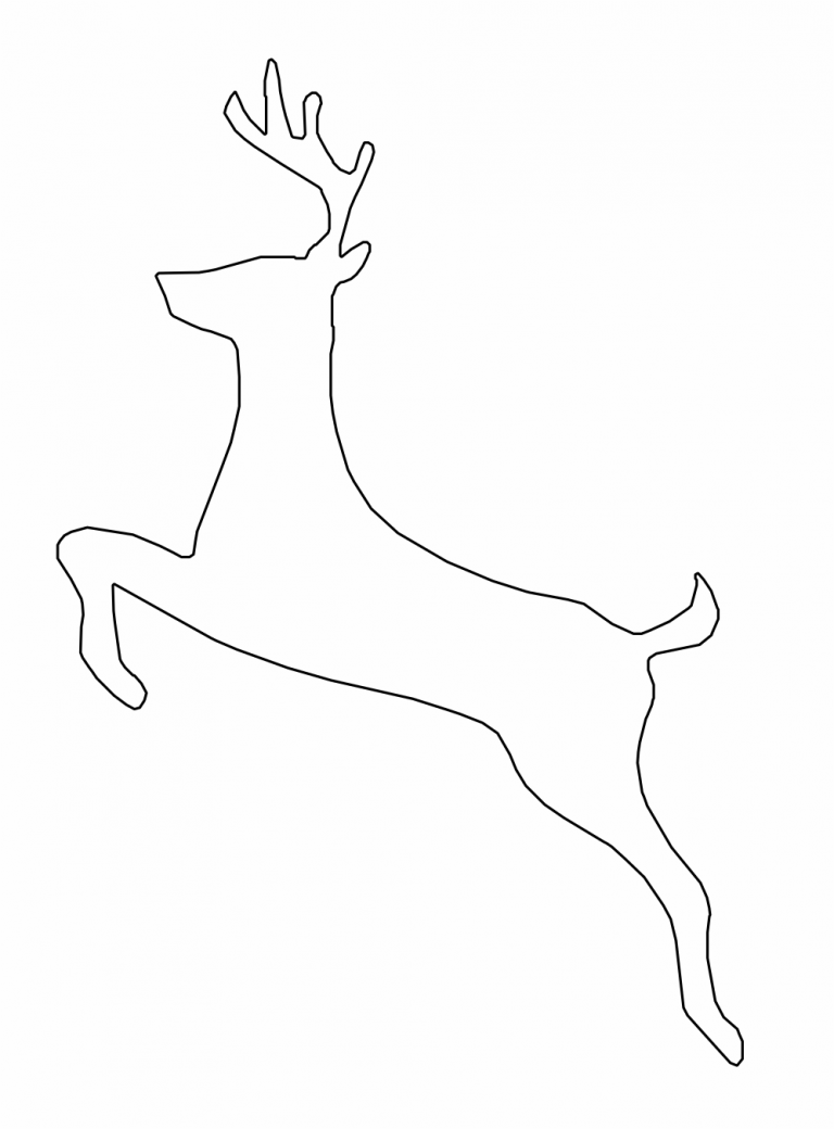 Олень скачет силуэт