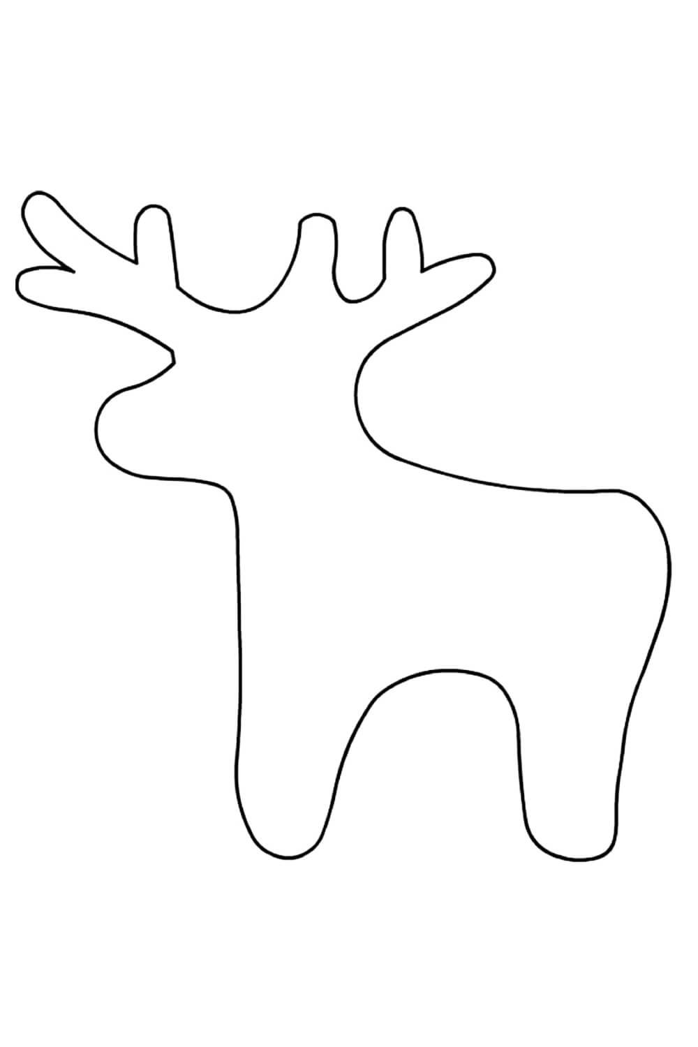 Контур оленьей головы