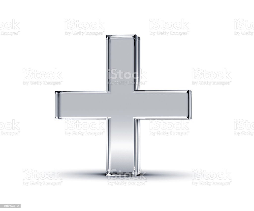 Знак плюс объемный