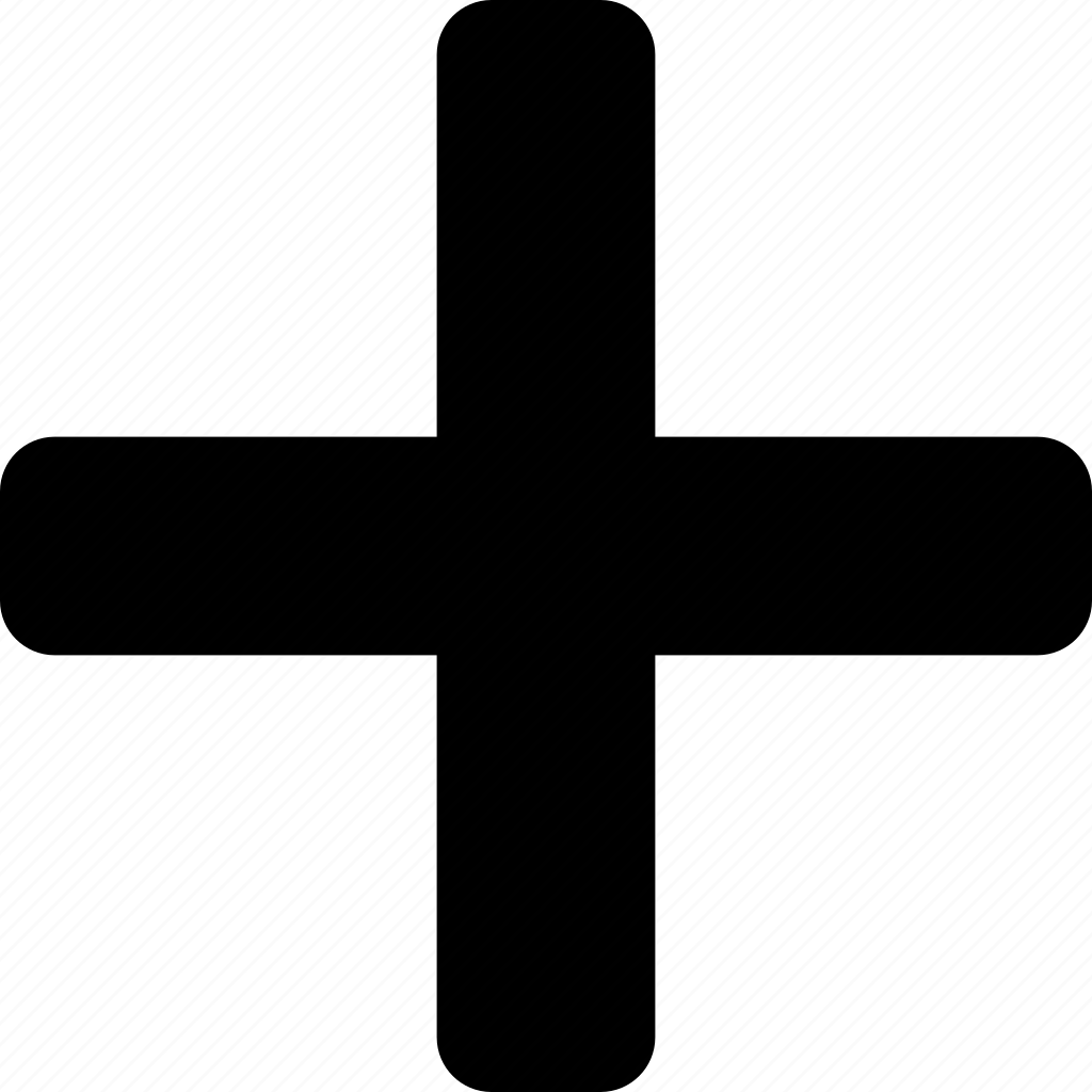 Знак плюс черный