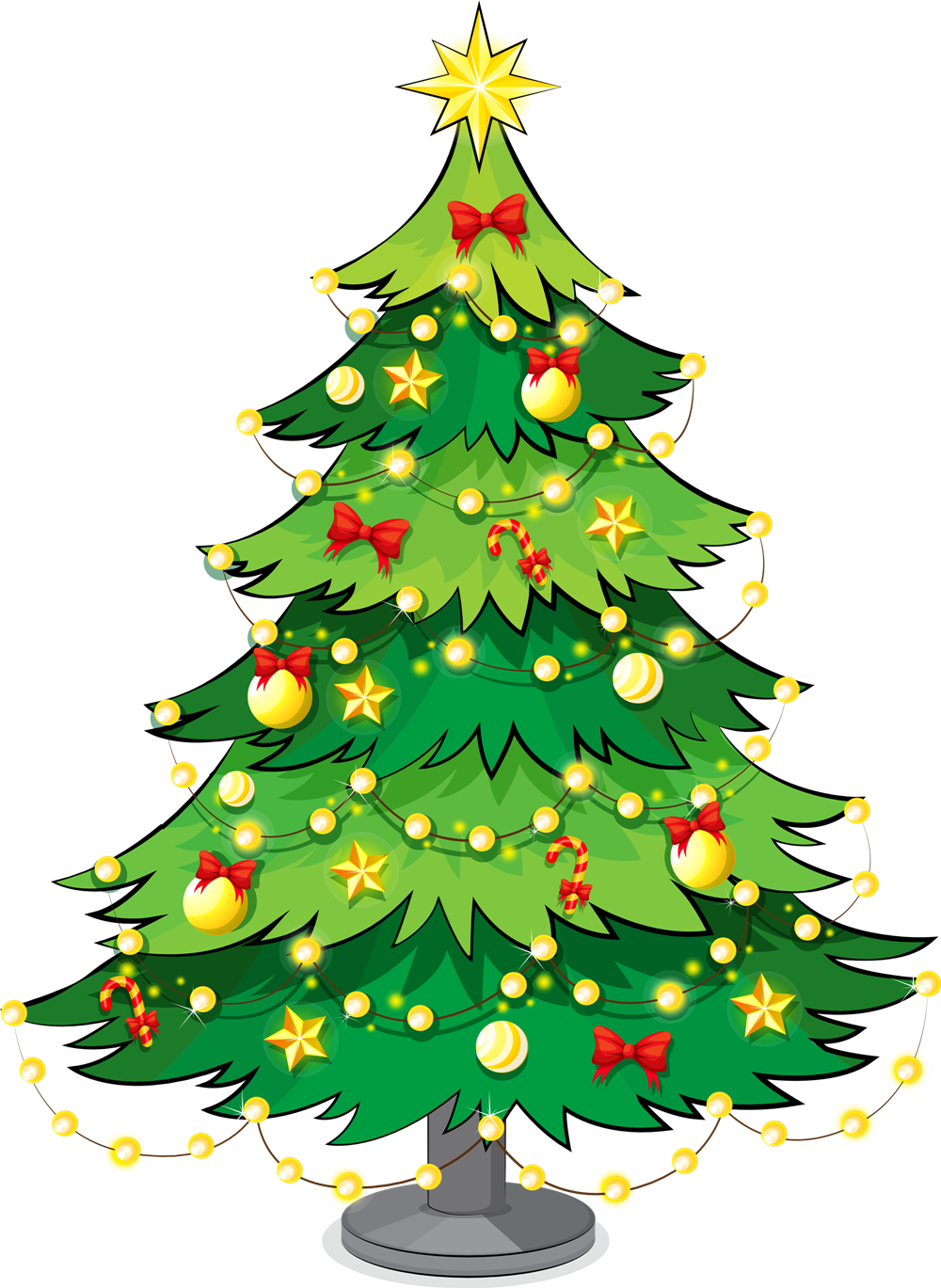 Елка Новогодняя для вырезания цветная