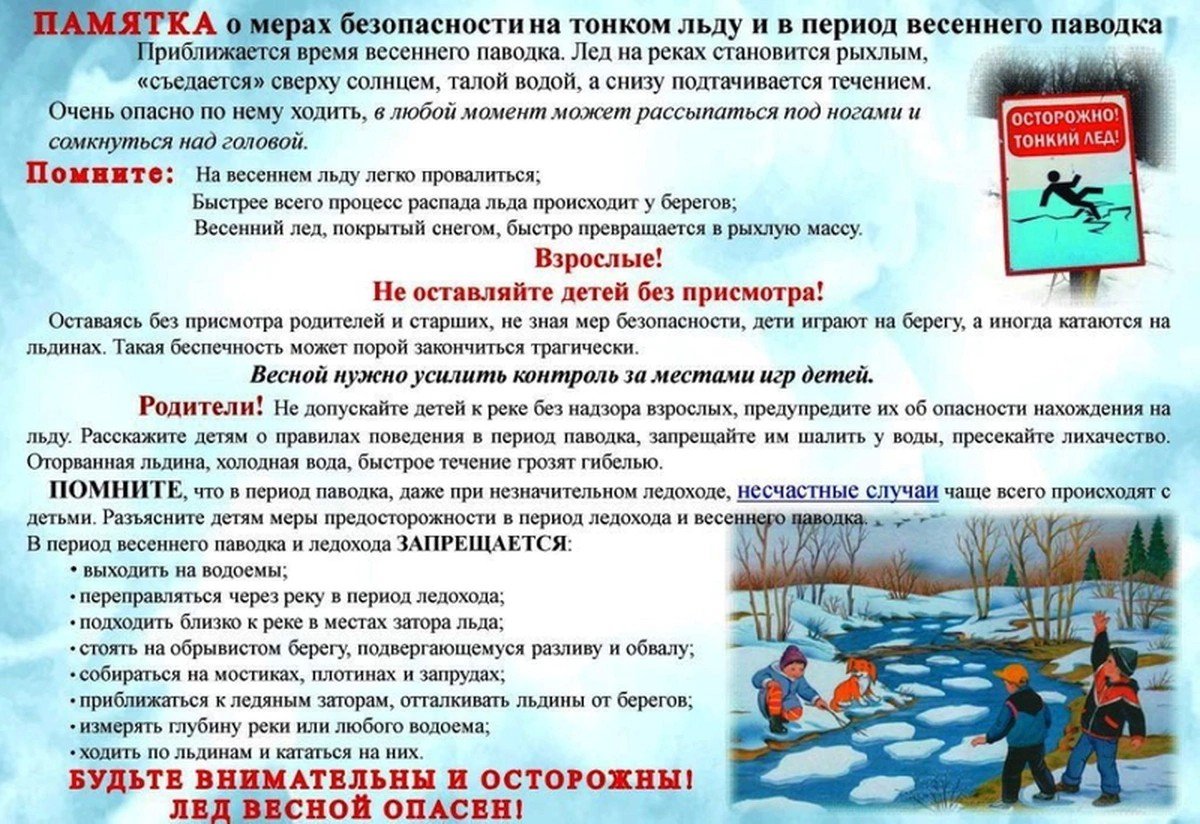 Памятка весенний паводок