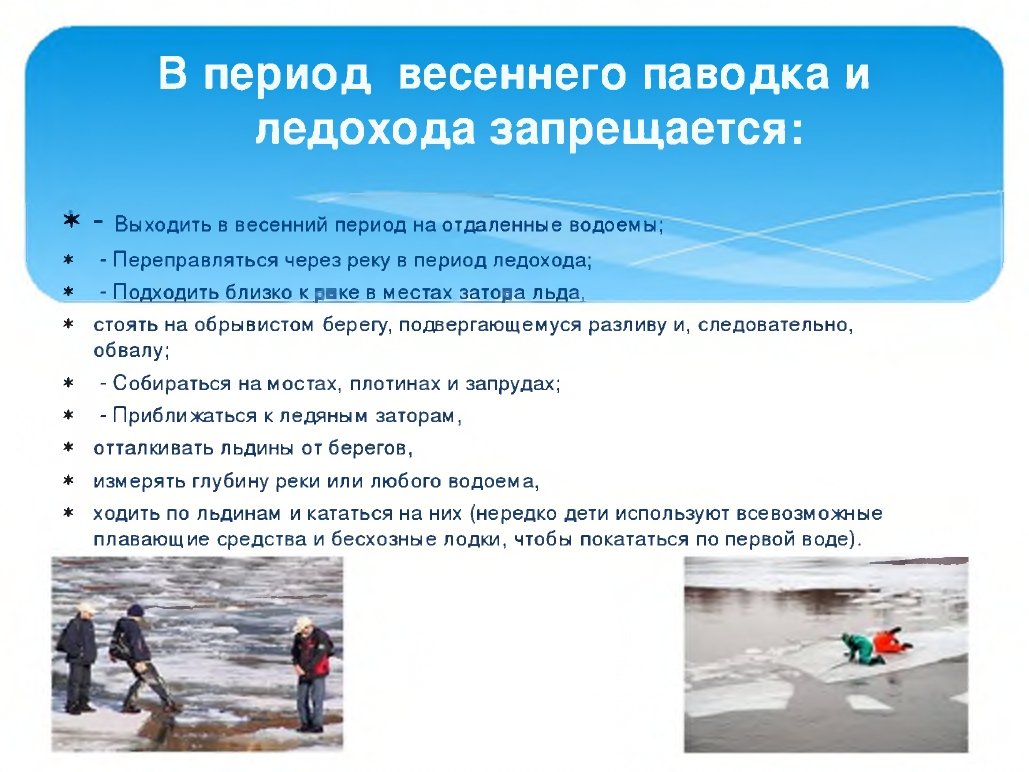 Весенний лед памятка