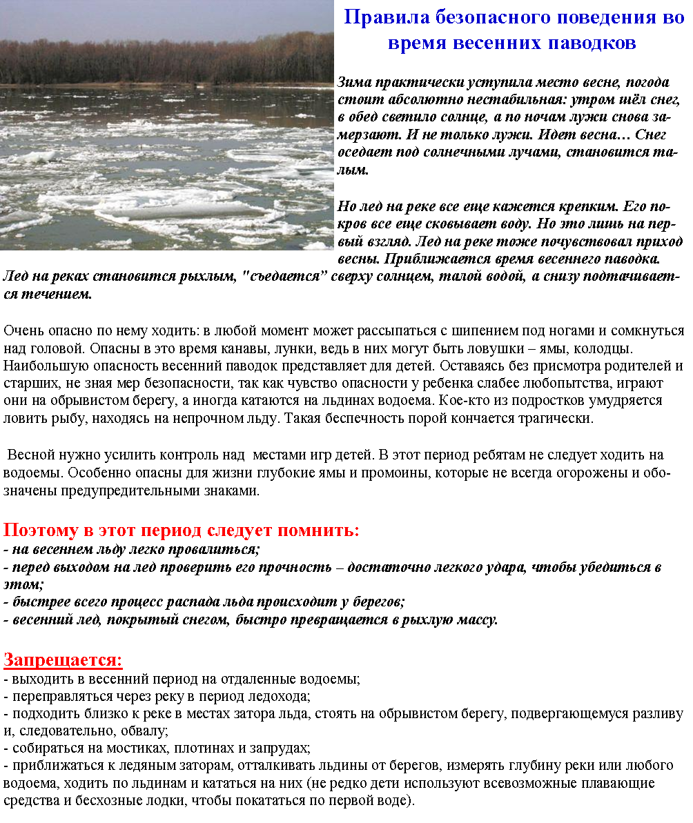 Осторожно весенний лед