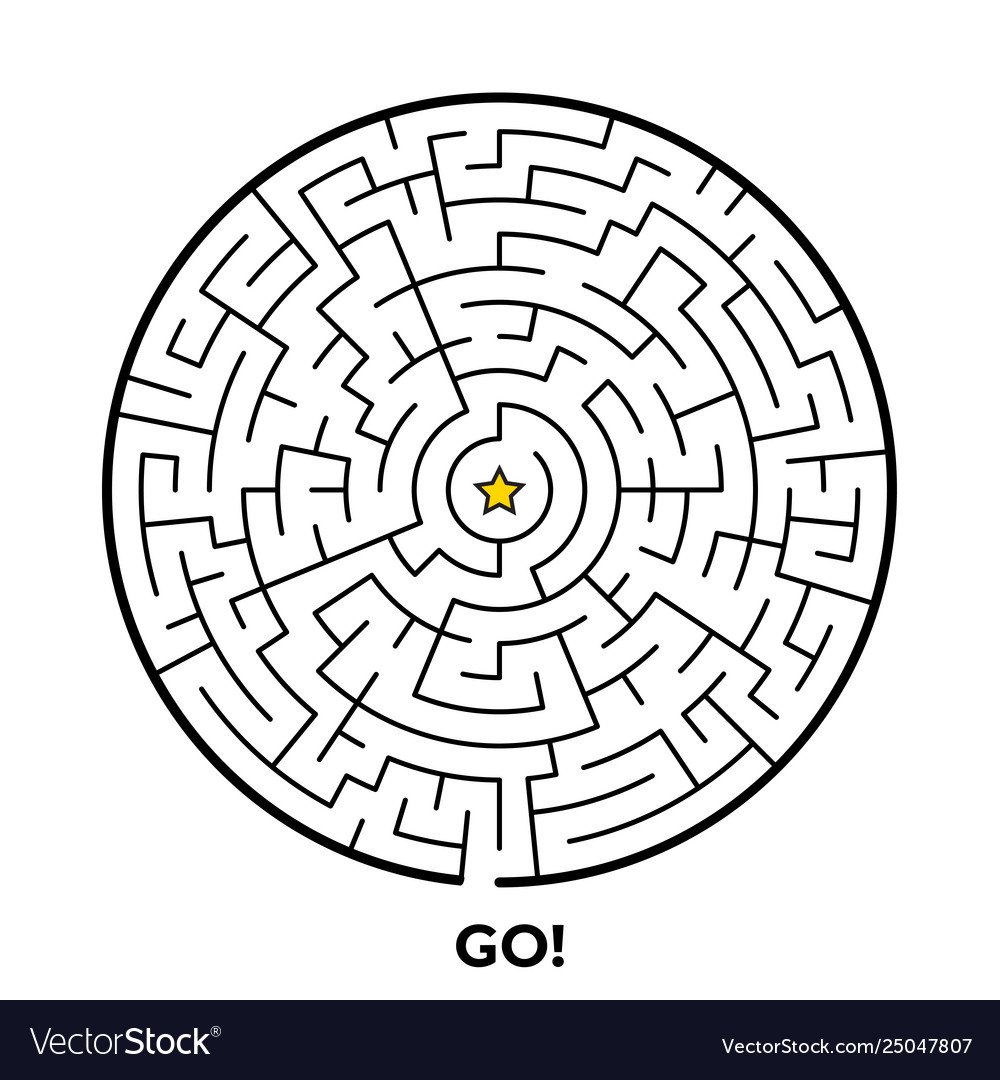 Лабиринты круглые с отгадками