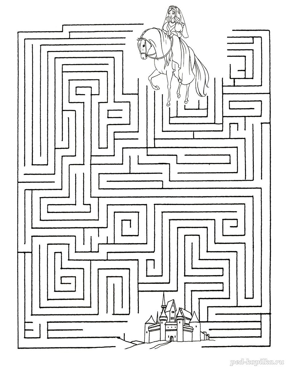 Сложные лабиринты для детей 5-6 лет