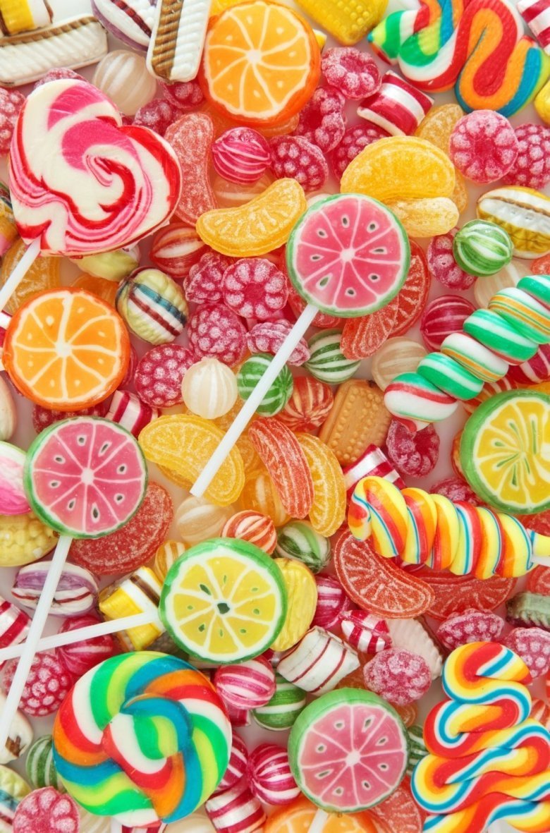 Яркие конфеты