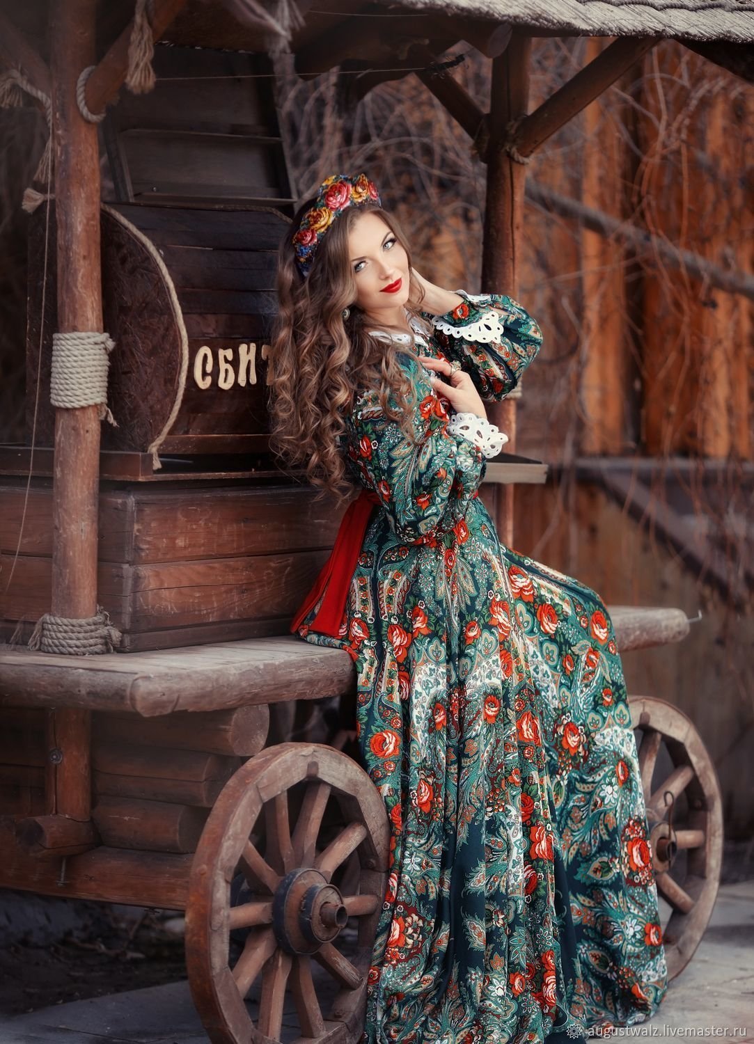 Платье в русском стиле современное
