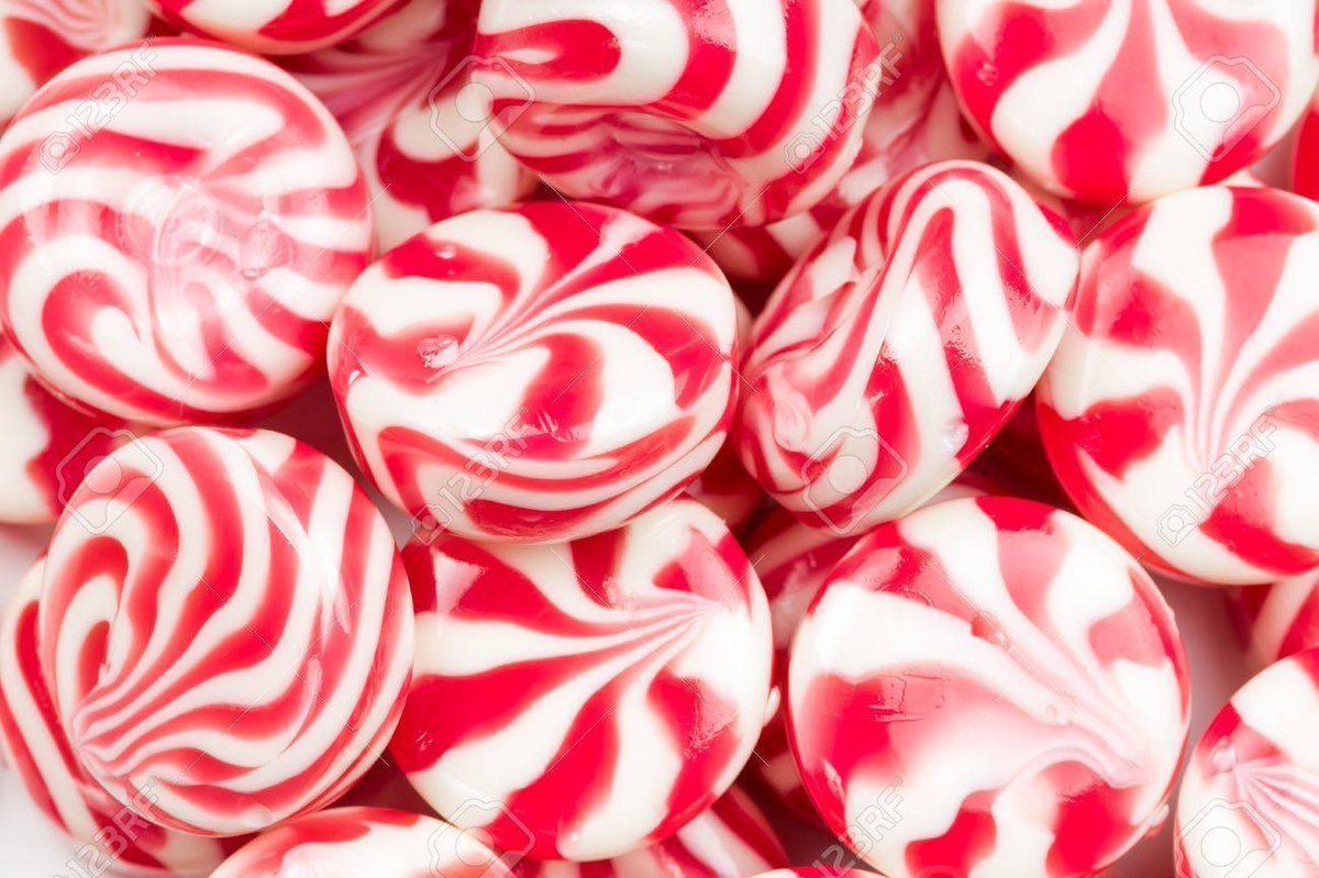 Круглые конфеты в полоску