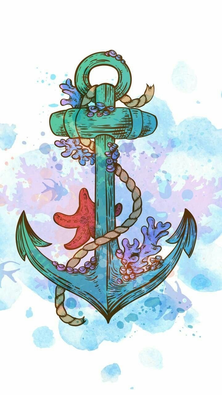 Якорь красивый нарисованный