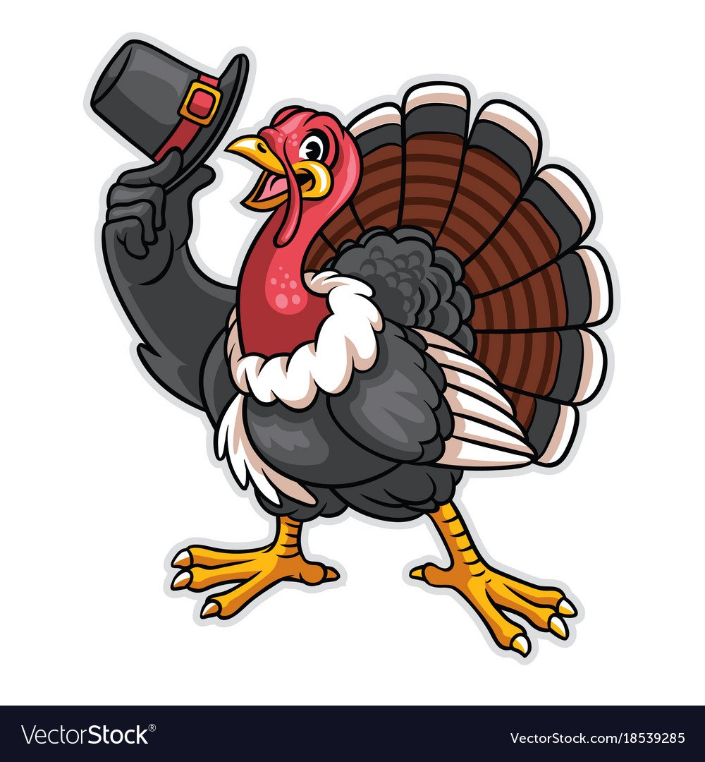 Индейка в полете вектор
