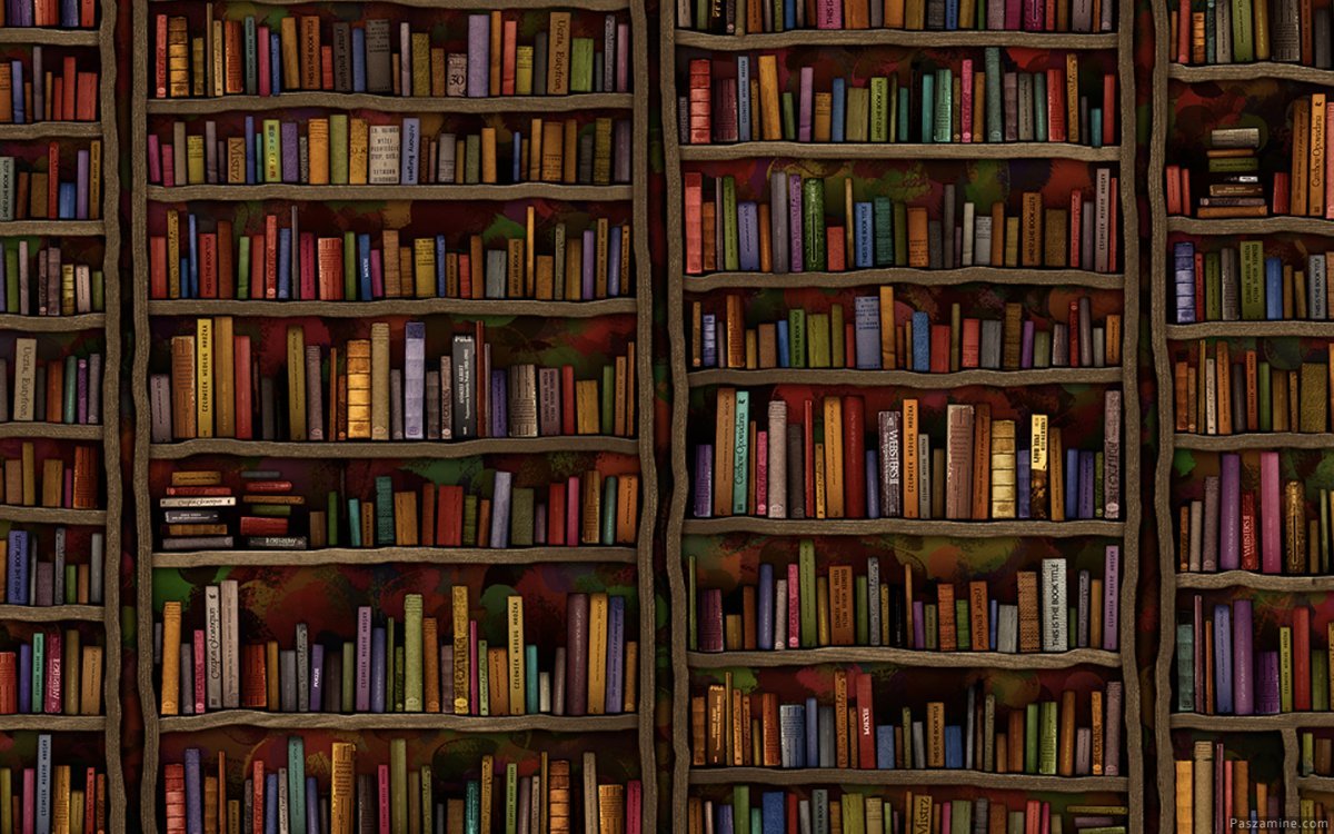 Полка с книгами арт