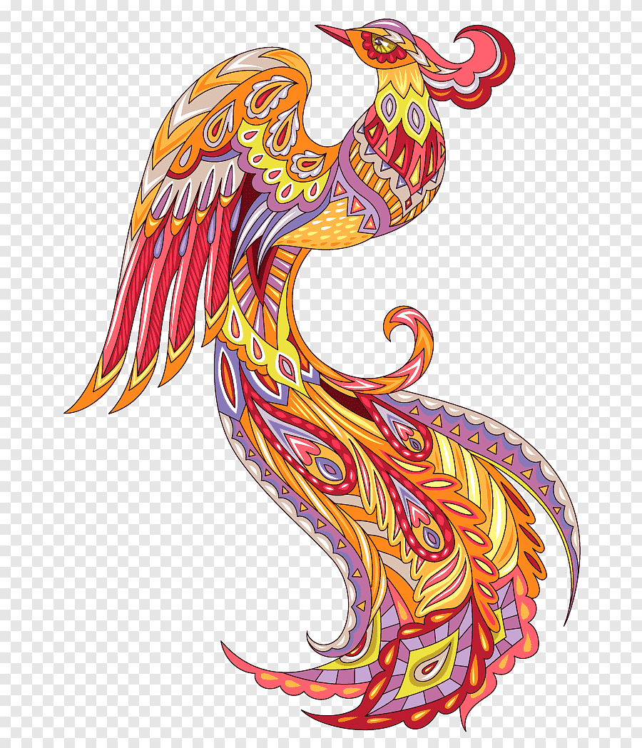 Птица Феникс Хохлома