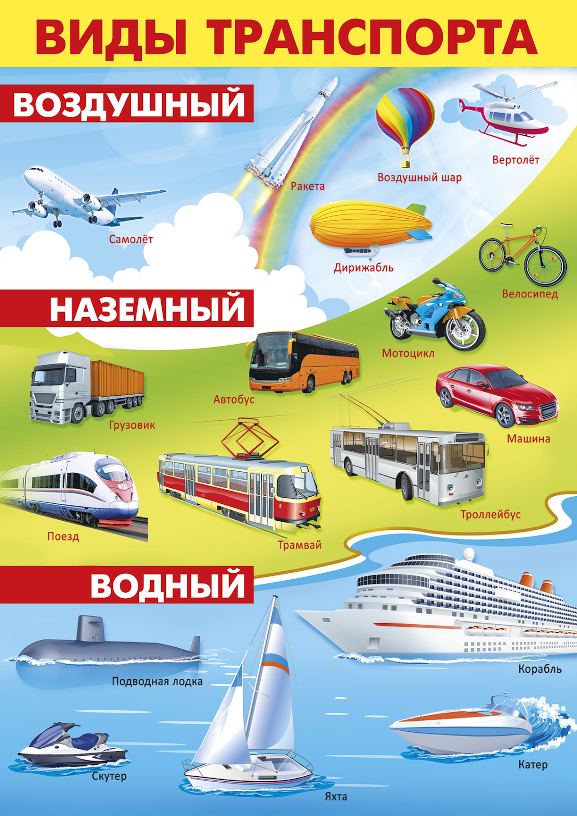 Наземный транспорт на белом фоне