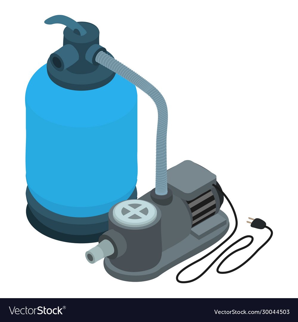 Иконка насоса с водой на белом фоне