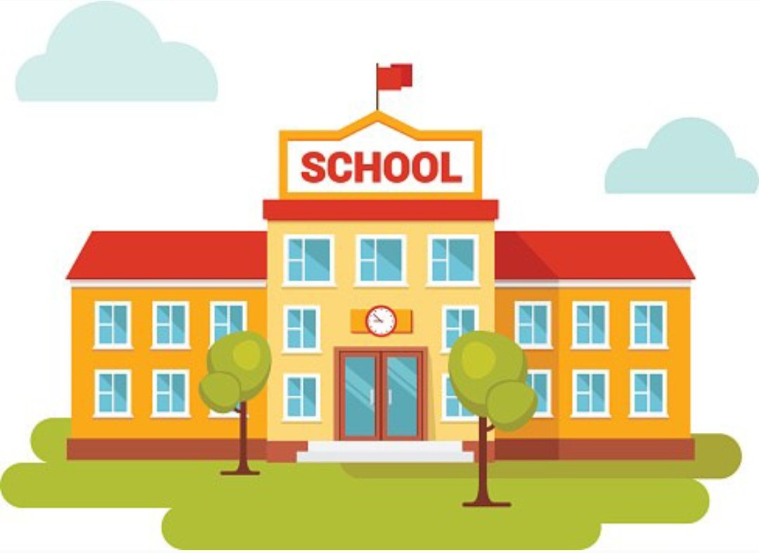 Школа стикер здание