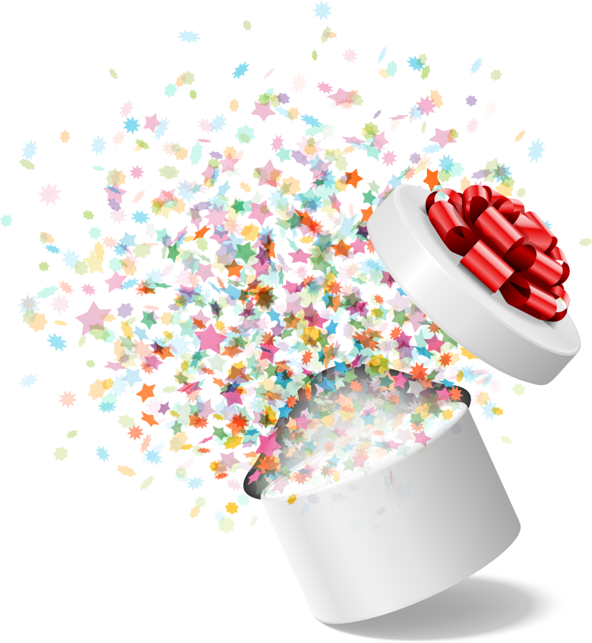 Подарок с конфетти