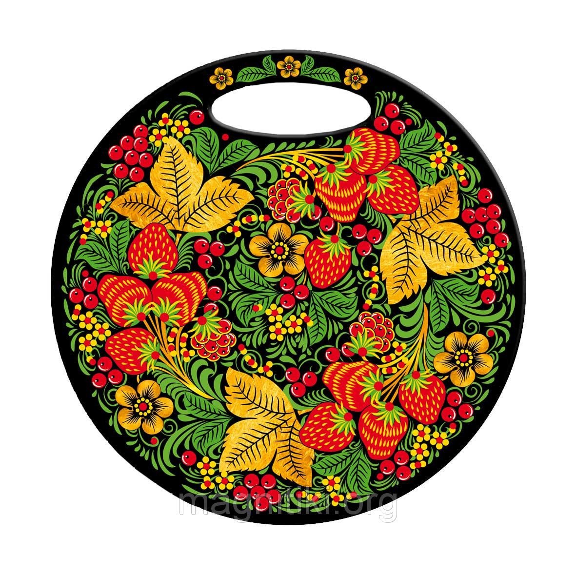 Хохломская роспись орнамент в круге