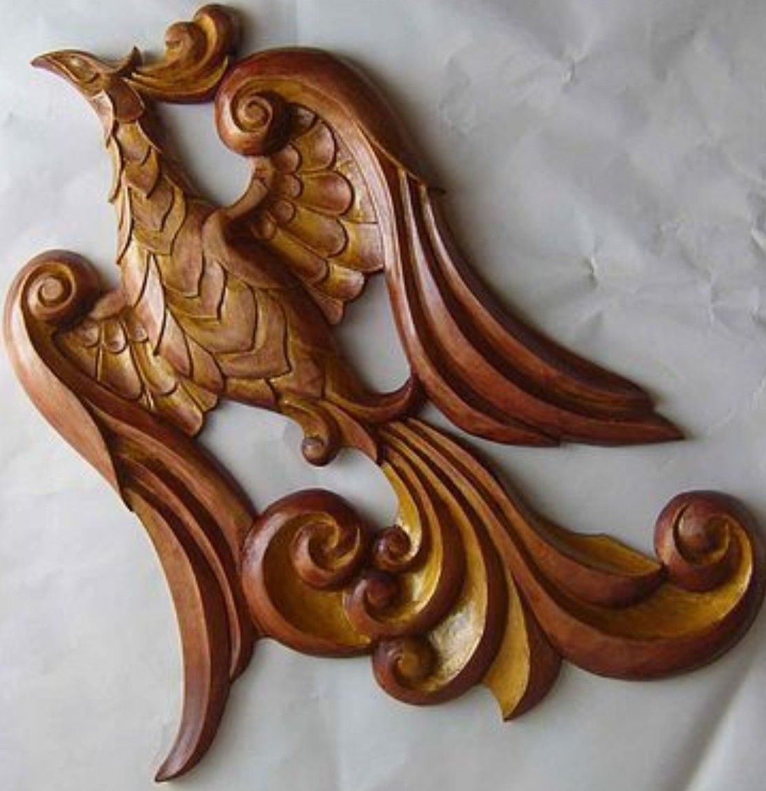 Резьба по дереву Орел плоскорельефная резьба
