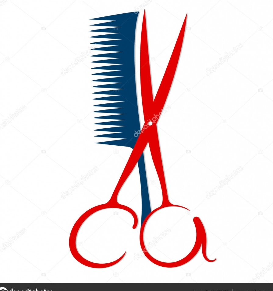 Вывеска ножницы и расческа для парикмахерской