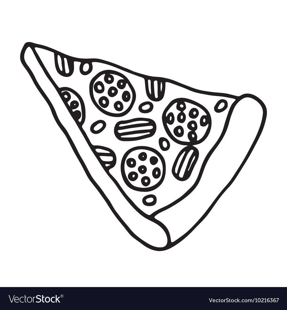 Кусок пиццы пиктограмма