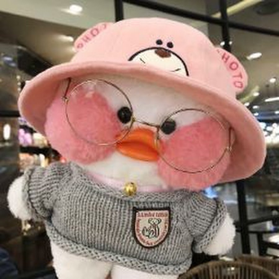 Мягкая игрушка уточка с розовыми щечками