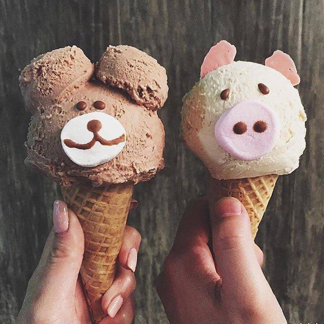 Мороженое в виде животных