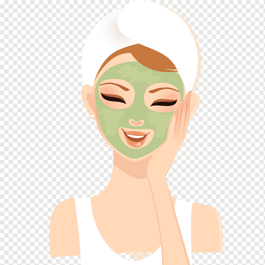 Косметическая маска для лица на прозрачном фоне