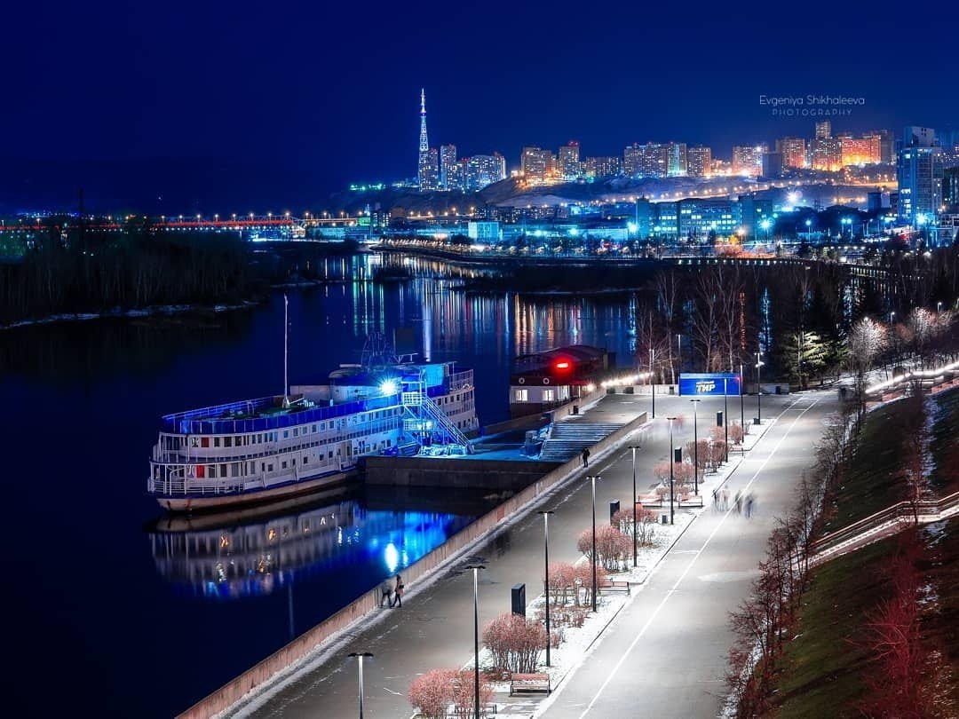 Красноярск Енисей вантовый мост