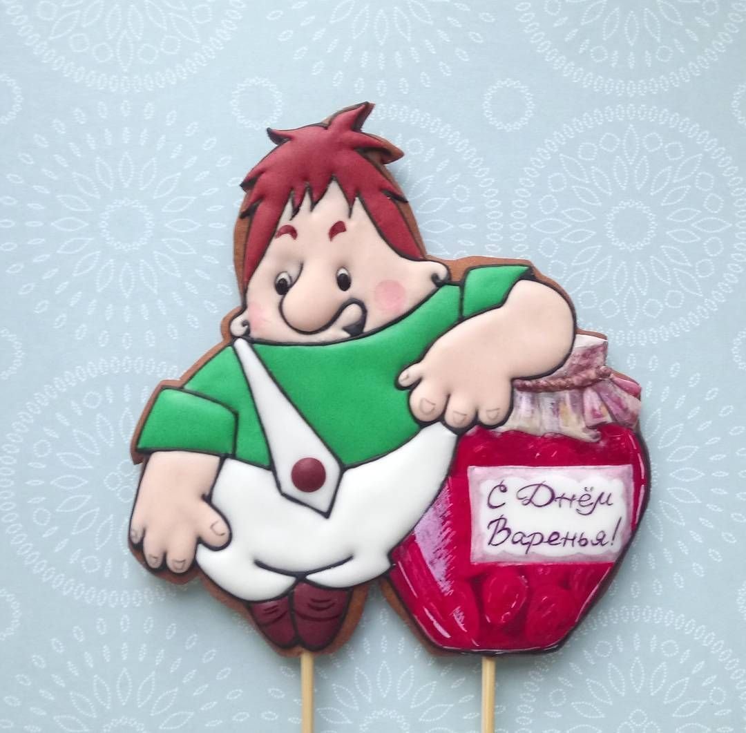 Баночка варенья мультяшная