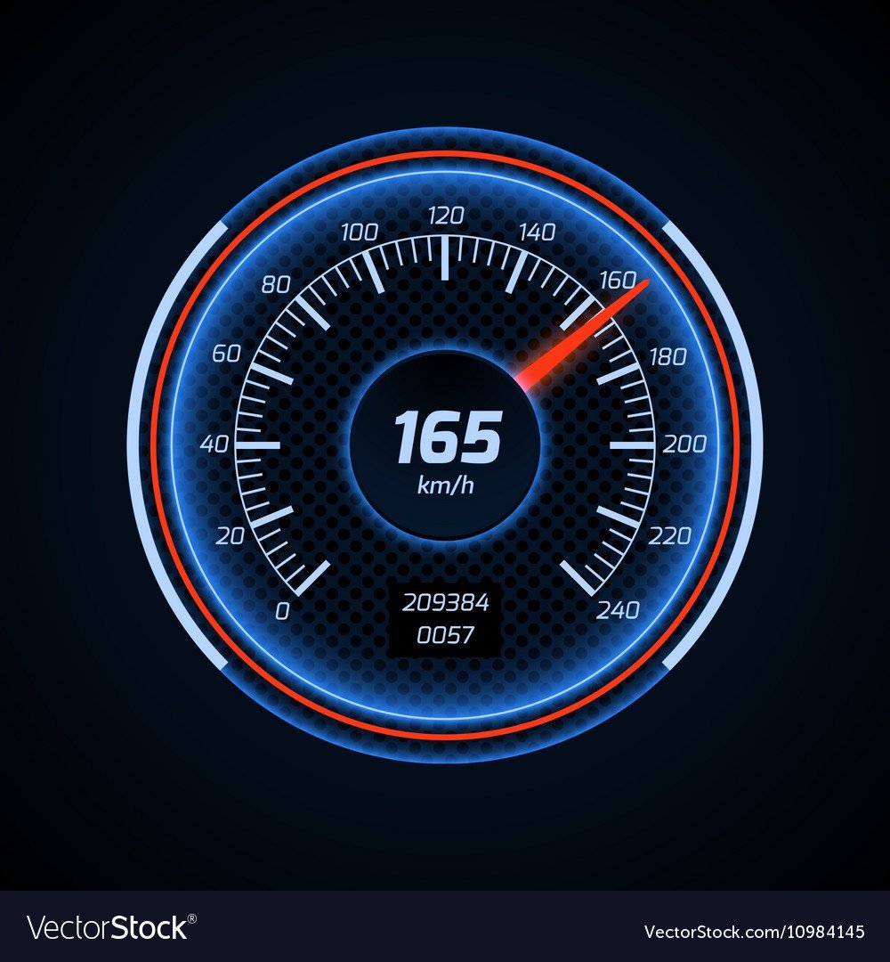 Неоновый спидометр