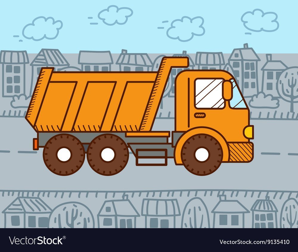 Нарисовать самосвал