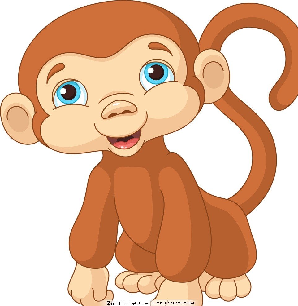 Иллюстрация мальчика и обезьянки