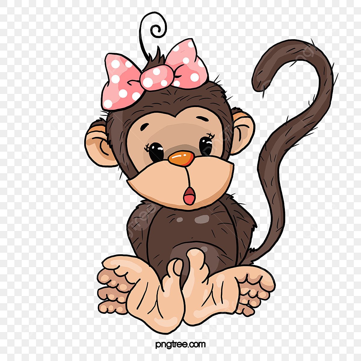 Милая обезьянка мультяшная