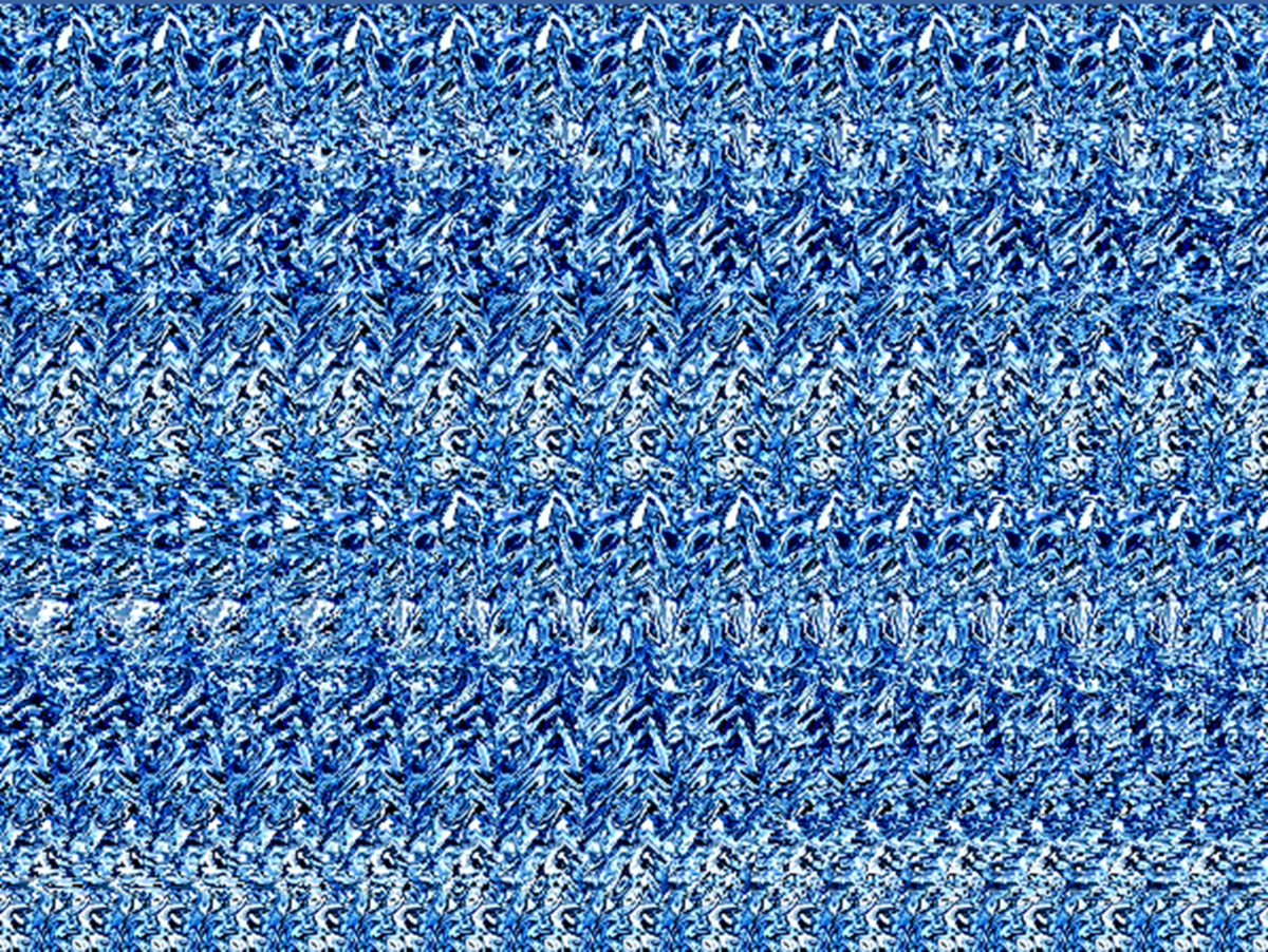 Стереограмма акула