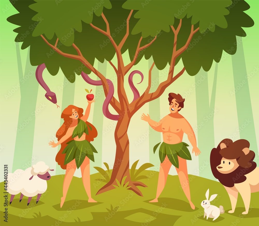 Адам и ева Графика