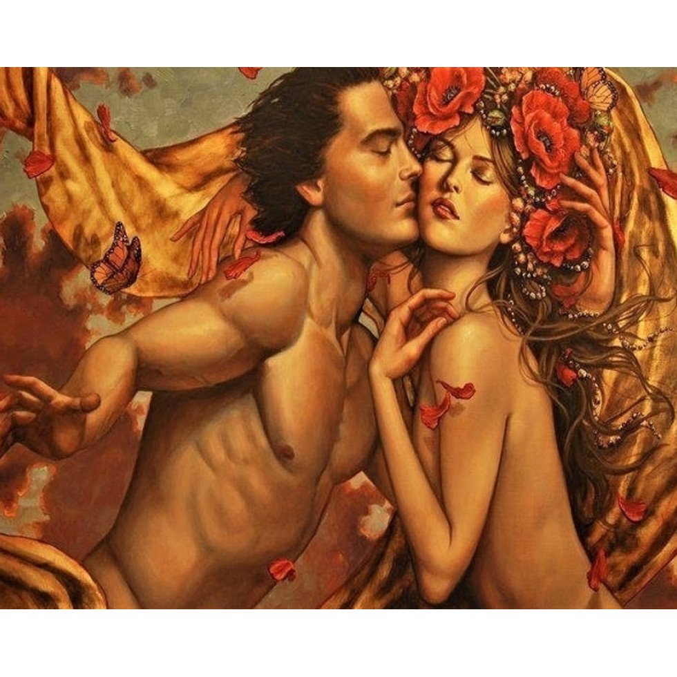 Картина по номерам на холсте адам и ева