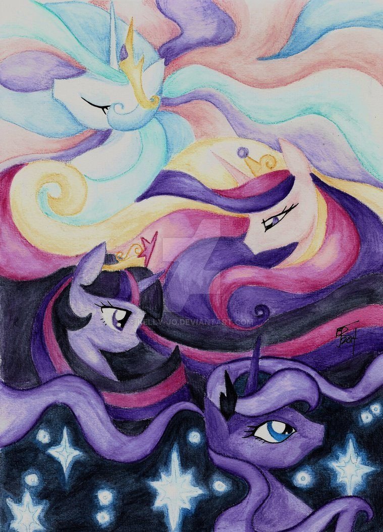 Принцесса Селестия Луна и Каденс