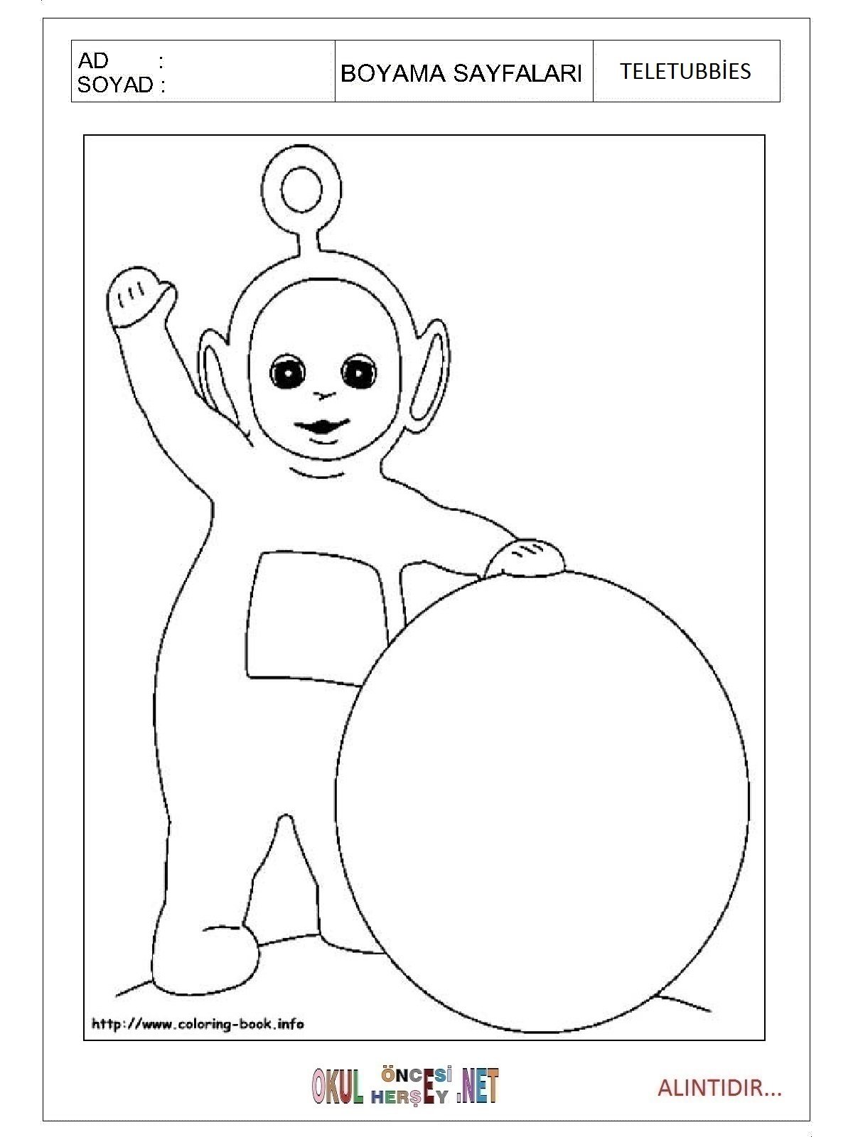 Телепузик шаблон